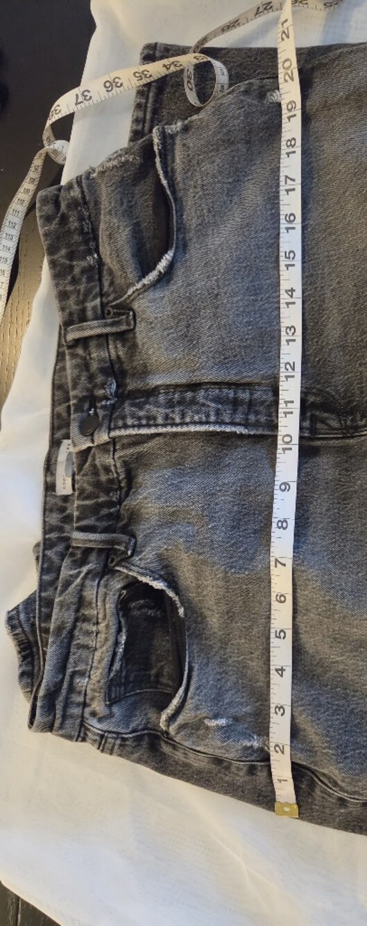Good American High Rise Distressed Acid Wash Skinny Jeans Faded Black -10 / 30 - Picture 10 of 16